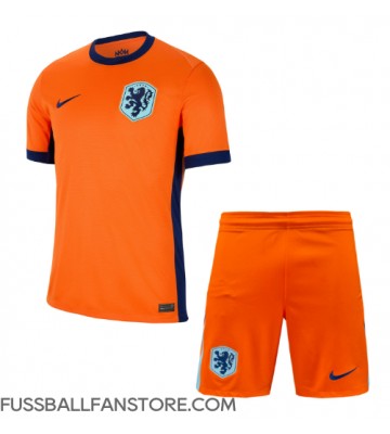 Niederlande Replik Heimtrikot Kinder EM 2024 Kurzarm (+ Kurze Hosen)